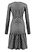 Meaneor Women 's Vintage Polka Dot Ruffle Hem Bodycon Swing Dress Black Large