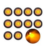 TMH 10 Pcs 3/4 Inch Mount Amber LED Clearance
