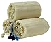 100% Natural Loofah Exfoliating Body Washcloths Sponge Scrubber for Skin Care in Bath, Spa or Shower Pack of 3