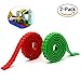 Reusable Silicone Self-Adhesive Building Block Tape, Compatible With Lego Collection Construction, Educational Inspire Imagination Toys, 2 studs (Green+Red)