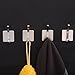 YIGII 4 Piece z206 Coat Robe Hook Rail Bathroom Wall 3m Self Adhesive Brushed Sus304 Stainless Steel Towel Hooks