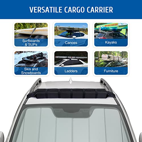 ORION MOTOR TECH Soft Roof Rack with Straps, Set of 2 Kayak Roof Racks