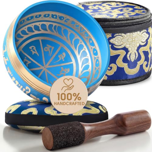 Silent Mind Tibetan Singing Bowl Set with Cushion and Mallet