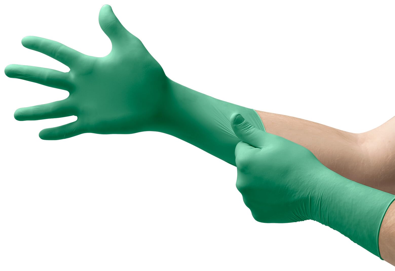 Ansell Dermashield 73-701 Neoprene Gloves, Food Processing, Green, Size 7.5 (10 Pairs)