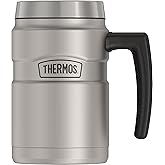 Thermos Stainless King 16 Ounce Coffee Desk Mug, Matte Steel