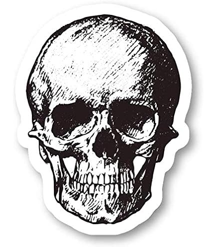 Skull Reflective Decal For Your Bike, Motorcycle, And Helmet #526R - Foto 3