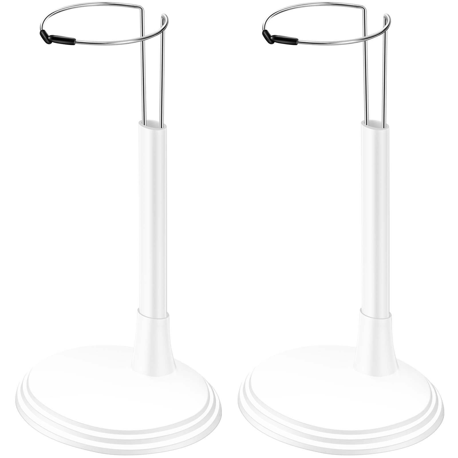 TOYANDONA 2 Pack Portable Doll Display Racks Adjustable Doll Stands for 8 Inch Dolls Mini Storage Holder for Home and Store