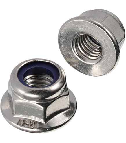 M8-1.25 Hex Flange Nylon Inserto Dadi Di Bloccaggio, DIN - Foto 10