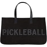 Santa Barbara Design Studio Tote Bags Hold Everything Collection - Leather Trimmed Canvas Bag, Large, Pickleball