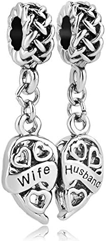 Wife &amp; Husband Charm Heart Love Family Celtic Knot Sale Cheap Dangle Beads Jewelry Fit Pandora Bracelet