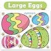 Ivenf Easter Decorations Window Clings Decals Decor, Extra Large Easter Eggs Flowers Party Supplies Gifts, Spring Window Clings Decorations for Kids School Home Office, 6 Sheets 69pcs