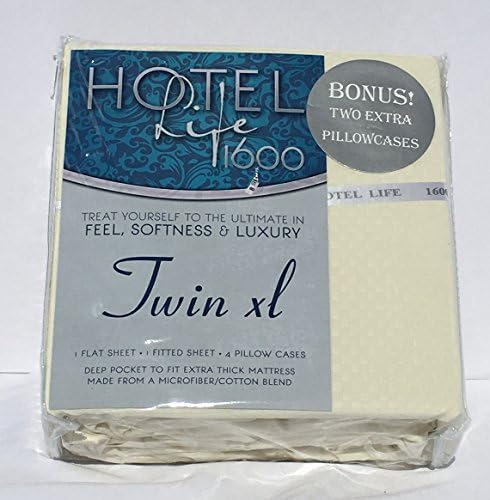 Hotel Life 1600 Sheets Twin XL Cream