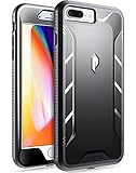 Poetic iPhone 7 Plus Case - Revolution Series [Premium Rugged][Shock Absorption and Dust Resistant] [Heavy Duty] Case W/Built-In Screen Protector for Apple iPhone 7 Plus (2016) - Black