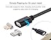 Smart&Cool 3.3 Feet Gen4 Nylon Braided 2 in 1 Two-mode Super Magnetic Charging & Data Sync Cable for Smart Phone and Tablets with Micro-USB and i-Product Interface (3.3ft-Black Twin Pack)
