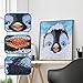 ZSNUOK 5D DIY Diamond Painting Kits for Adults or Kids, Full Crystal Resin Round and Special Shaped Drill Embroidery Arts Craft Mosaic Making Supplies for Home Wall Decor Cute Penguin 10x10 inches