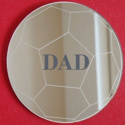 Engraved Football Mirror - 45cm x 45cm