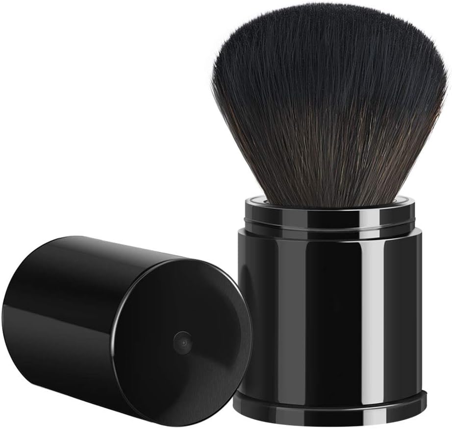 BLD Large Powder Brush Retractable Makeup Blush Brush Blending Powder or Blush Cosmetic Tools Super Soft Bristles Portable