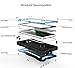 Feitenn iPhone SE case, Water Resistant Shockproof Dust Proof Armor Aluminum Metal Bumper Gorilla Glass Military Heavy Protection Case for iPhone 5S SE (Black)