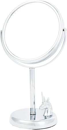 Danielle Vanity Mirror With Ring Holder Chrome Unicorn Amazon Co Uk Kitchen Home