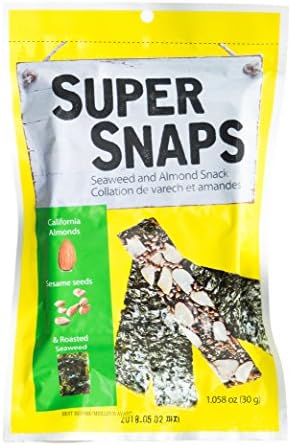 SuperSnaps Roasted Seaweed and Almond Snack (3 Pack)