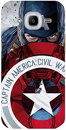 Pattern Creations pcbSGj2P-1264 Captain America Printed Back Cover for Samsung Galaxy J2 2016 (Multicolour)