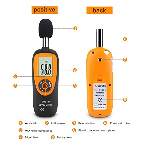 image for Mettak WT400 - Decibel Meter, Digital Sound Level Meter With Noise Vol