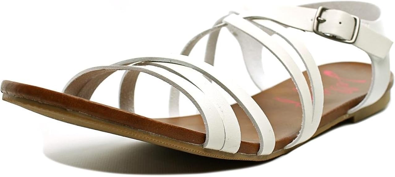 womens white flat sandals
