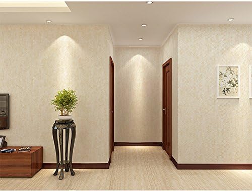Non-woven wallpaper plain pure white ceiling living room dining room bedroom linen texture wallpaper roof roof engineering,Beige