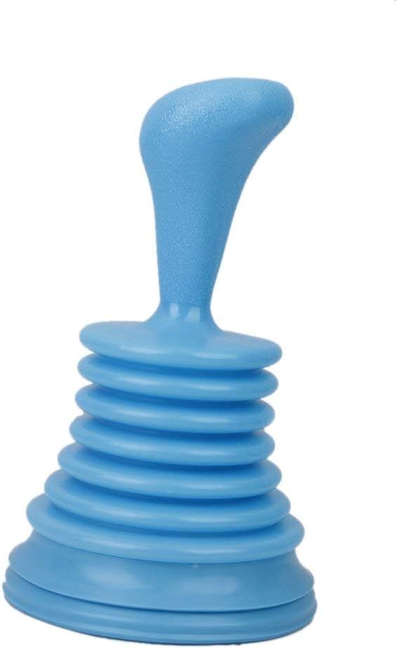 Lyanther Toilet Plunger Kitchen Sink Waste Pipe Unblocker Cleaner Blue