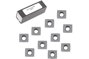 JTEX 15mmx15mmx2.5mm R100 4" Radius Carbide Inserts Cutters For Byrd Shelix Cutterheads For Dewalt DW735 DW735X, Grizzly H9893 H7354-10 Pack