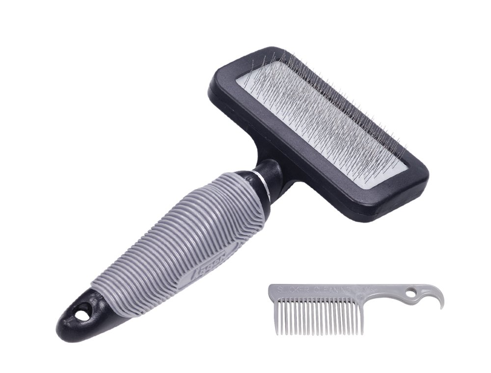 Nobby Starline Professional Grooming Range Slicker Brush with Cleaning Comb for Dog/ Cat, Medium