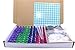 Wresty 2 ml(5/8 dram) Essential Oil Bottle,100 Packs Blue Green Pink Purple Glass Vials with Orifice Reducers Mini Sample Bottles(3 dropper,stickers)