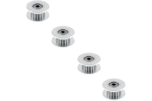 FBHDZVV 5PCS GT2 20 Teeth Aluminum 4mm Bore 6mm Width Timing Belt Idler Pulley Wheel for 3D Printer 6mm Width Timing Belt