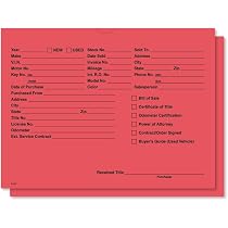 200 Pcs 9x12 Inch Car Dealer Jackets - Kraft Paper Vehicle Record Envelopes For Dealerships