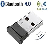 Bluetooth USB Adapter, USB 4.0 Bluetooth Dongle with 2.4Ghz range for Win 10/ 8.1/ 8, desktop, Vista and XP by KEY IDEA (Black)