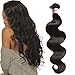 UNice Hair Brazilian Body Wave Human Hair 1 Bundle 100% Unprocessed Virgin Human Hair Weave Extensions Natural Black Color Can be Dyed and Bleached 12 inch