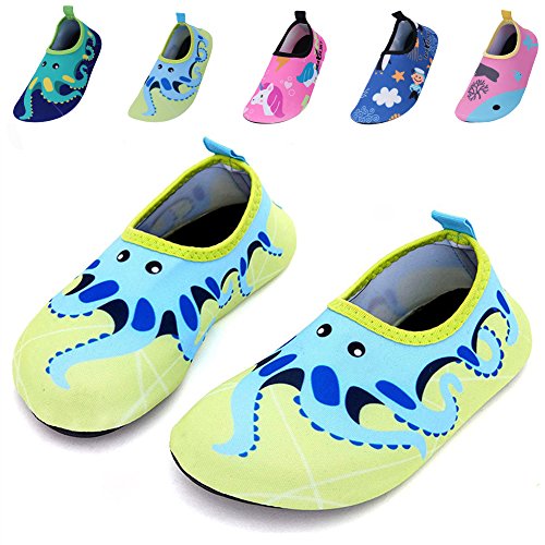 Vivay Toddler Kids Water Shoes Quick Drying Swim Beach Shoes Aqua Socks for Boys & Girls