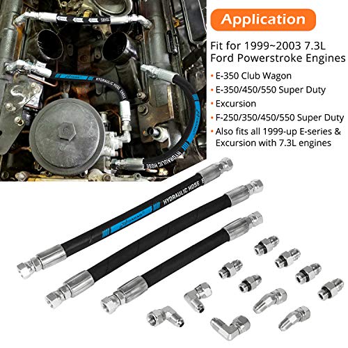 High Pressure Oil Pump HPOP Hoses Lines Kit & Crossover Line for photo 9