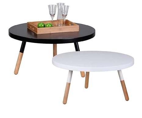 Wohnzimmer Mobel Tisch Design Couchtisch Skandi 80 X 80 X 45 Cm Form Rund Skandinavischer Retro Look Matt Lackierter Wohnzimmertisch Mit Holz Gestell Farbe Weiss Sidra Hospital