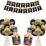 19 PCS, Whiskey Birthday Party Decorations, Aged to