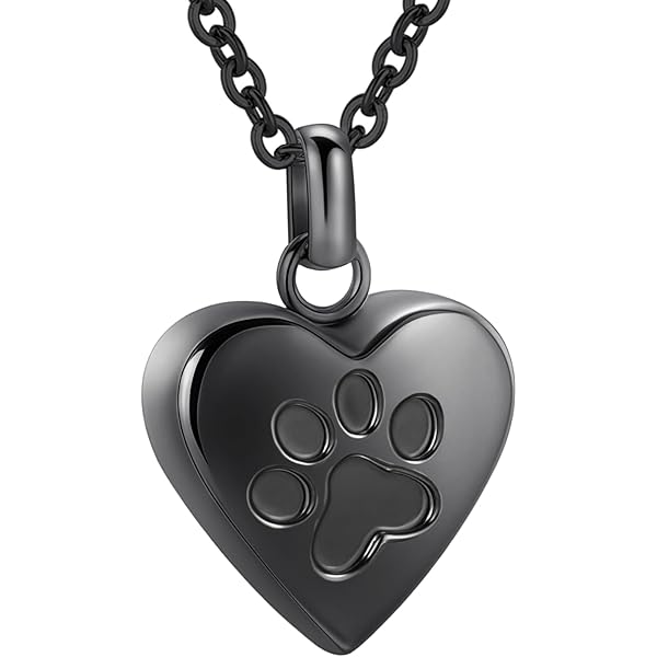 Souvenir Chien Décédé Crematon Ashes Pendant Necklace Heart