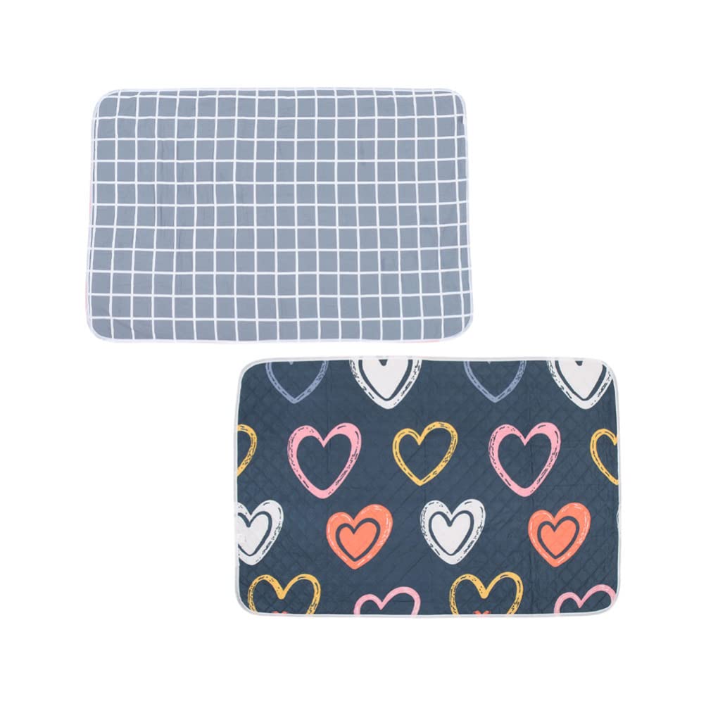 Healvian Baby Sleeping Underpads 27.56X19.69 Inch Washable Reusable Urinary Incontinence Bed Pads Lightweight Breathable Mats for Elderly Menstruation Protection Pack of 2