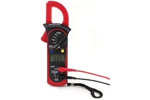 ST201 Clamp Meter, Automatic AC/DC Clamp Multimeter Voltage Current Diode Clamp Tester, Digital Clamp Meter Multimeter (Red)