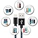 GUIGUI iPhone Charger 5Pack 3FT 6FT 6FT 10FT 10FT, Extra Long Nylon Braided Charging Cord Lightning Cable to USB Charger for iPhone X, 8, 7, 7 Plus, 6S, 6, SE, 5S, 5, iPad, iPod Nano 7 (Black Blue)