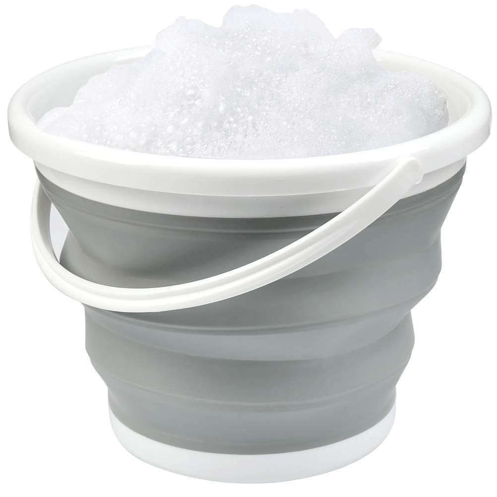 Collapsible Water Bucket,5L Capacity Folding Silicone Water Bucket with Comfortable Grip Handle Sturdy and Space-Saving for Your Daily Use…