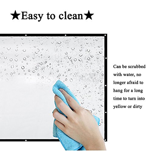 image for TouMei 120 Inch portable Projector Screen Foldable Material: PVC 16:9 