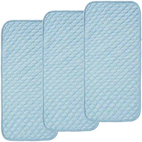 BlueSnail Quilted Thicker Waterproof Changing Pad Liners, 3 Count (Blue