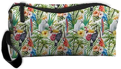 Colorful Parrot Pencil Case Pen Case Big Capacity Pen Bag Makeup Pouch Durable Students Stationery Pouch Zipper Bag,Pencils,Highlighters,Gel Pen,Markers