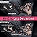 Pawaboo Adjustable Dog Safety Vest Harness with Seatbelt, Dog Seat Belt Harness for Car with Vehicle Connector Strap, Breathable Dog Seatbelt Safety Tether for Small Medium Large Pet, Medium, Black