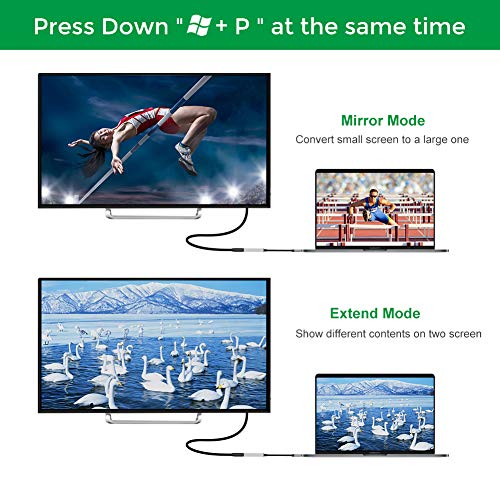 USB 3.0 to HDMI Adapter, USB to HDMI 1080P Video Graphics Converter with Audio Output for Laptop PC, Compatible Windows XP/7/8/8.1/10 - Thumbnail 2